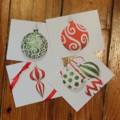 green-and-red-ornament-notecards thumbnail 1