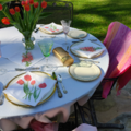 salmon-tulip-napkins thumbnail 4