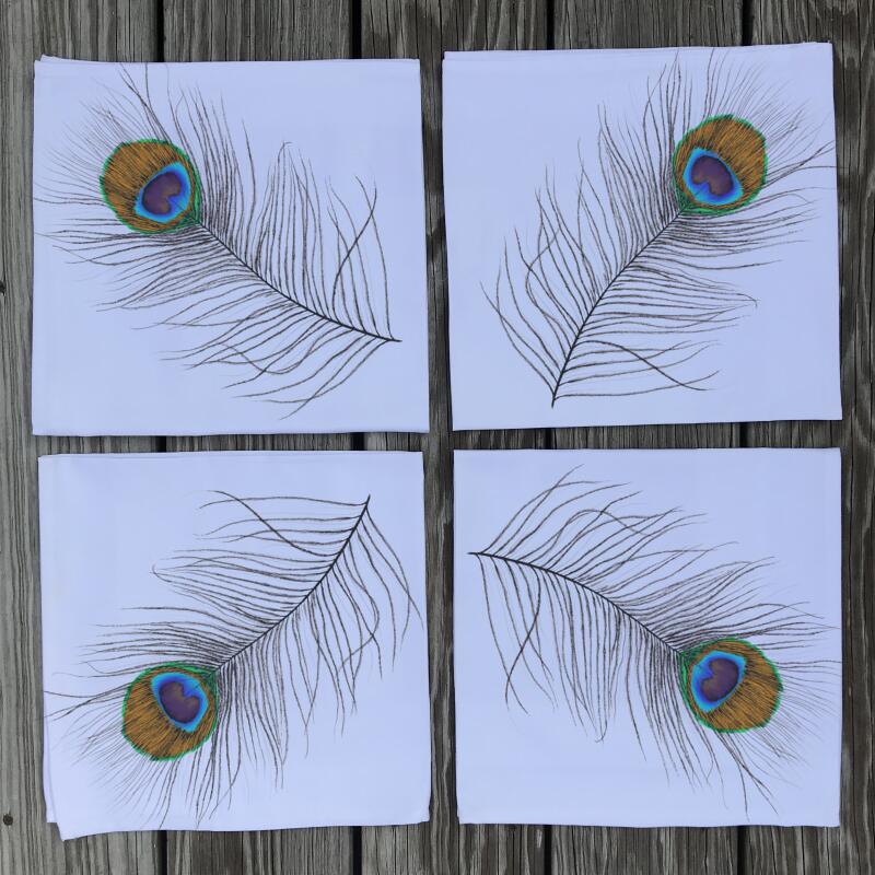 peacock-feather-napkins