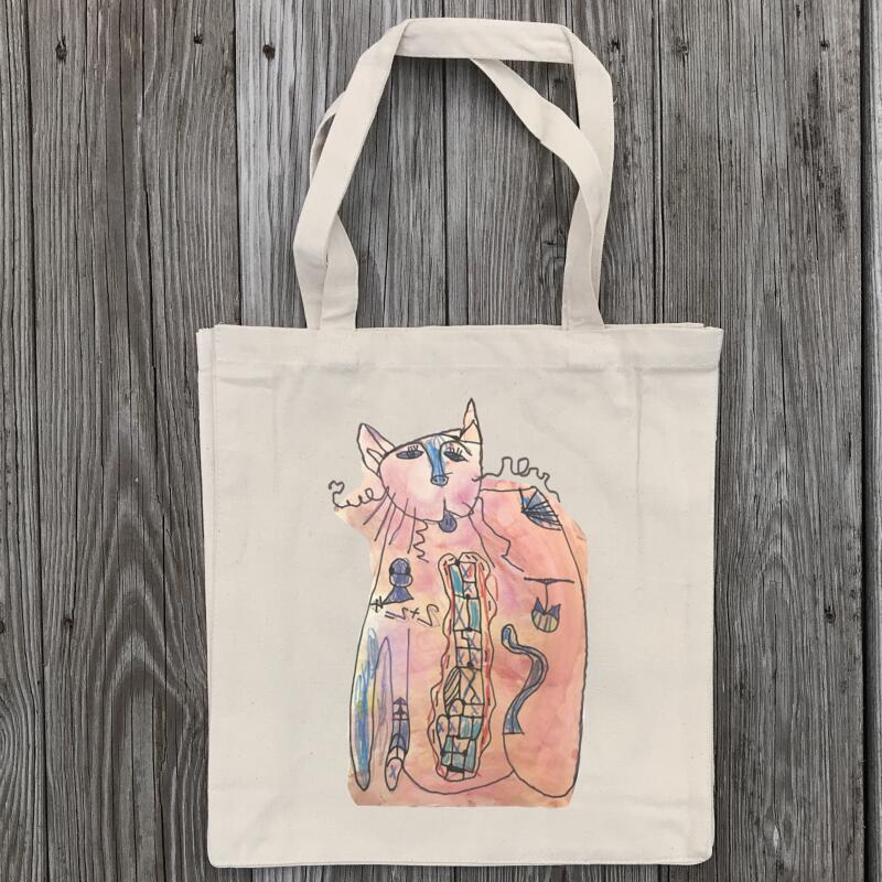 pink-cat-tote-bag