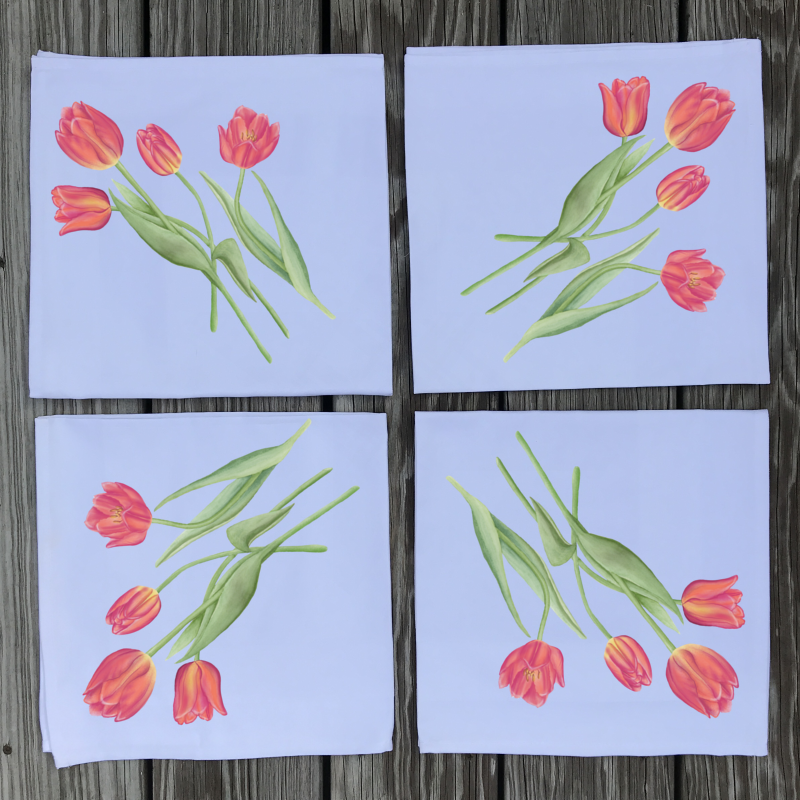 salmon-tulip-napkins