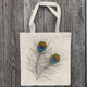 peacock-feather-tote-bag thumbnail 1